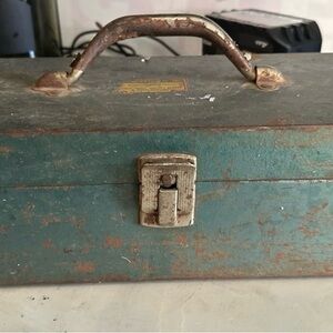 Vintage metal toolbox